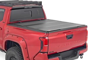 1. Rough Country Hard Tri-Fold Tonneau Cover for Toyota Tacoma