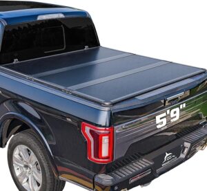 4. WHALEMOTOR Folding Tonneau Cover for Chevy Silverado 1500